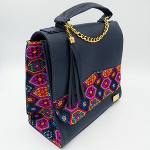 Faux Leather Crossbody Tote